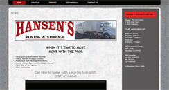 Desktop Screenshot of hansensmoving.net