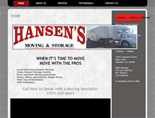 Tablet Screenshot of hansensmoving.net
