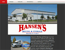 Tablet Screenshot of hansensmoving.com
